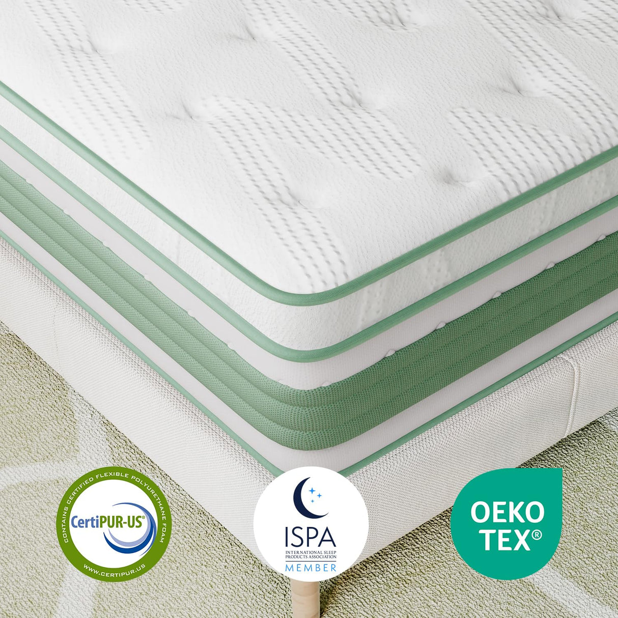 Novilla King Mattress, 12 Inch Hybrid Mattress in a Box, High Density Base Foam with Pocket Coils for a Cozy Sleep, Pain Relief, Medium Firm King Size Mattress, Pillow Top Mattress, Motion Isolation Novilla