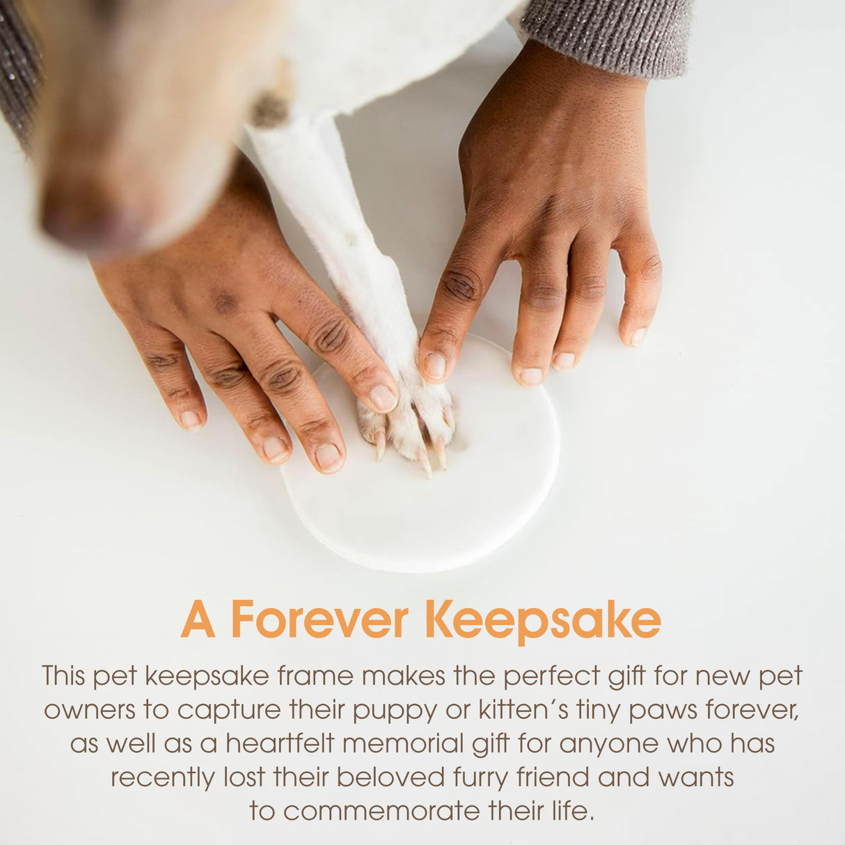 Pearhead Pet Paw Print Photo Frame With Clay Imprint Kit - Pawprint Making Kit and Photo Display for Cats and Dogs, No-Mess Pawprint Memorial, Gift For Pet Owner, Espresso Pearhead