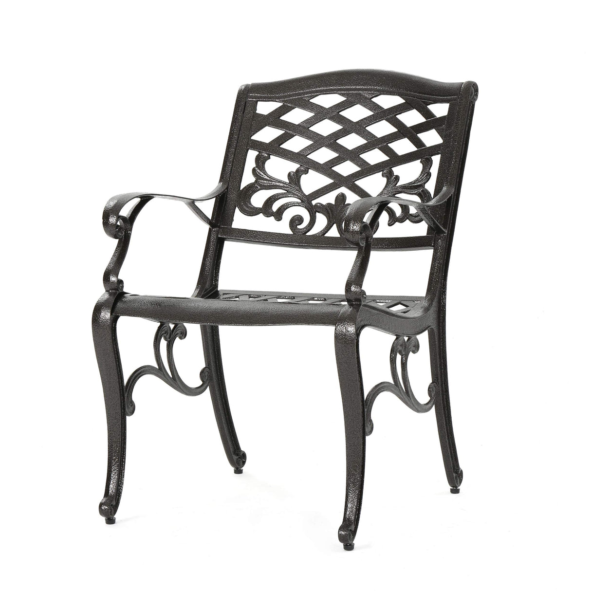 Christopher Knight Home Sarasota Outdoor Cast Aluminum Outdoor Chairs, 2-Pcs Set, Hammered Bronze Christopher Knight Home