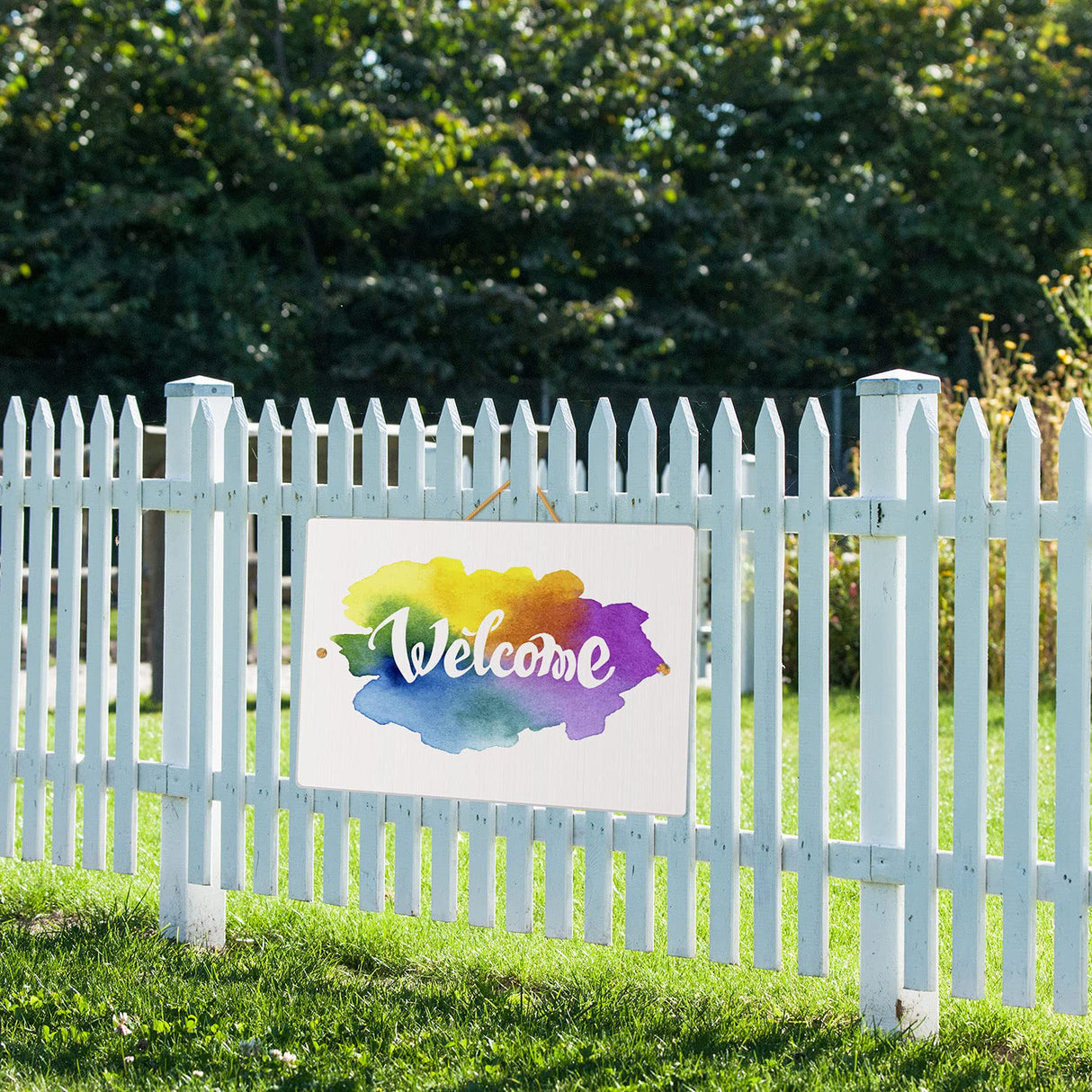 Hotop 3 Pieces Aluminum Weatherproof Metal Sign White Aluminum Sign Blank for Parking Space, Party, Graduation, Birthday, Anniversary, Garden, Art Project Hotop