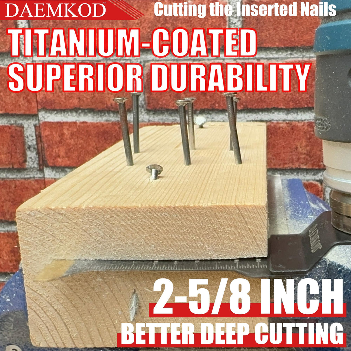 DAEMKOD 30 Pack Titanium Oscillating Tool Blades Metal Cutting, Professional Saw Blades for Soft Metal Nails Hard Material and Wood Plastic, Multi Tool Blades Kit for Oscillating Tool Accessories DAEMKOD