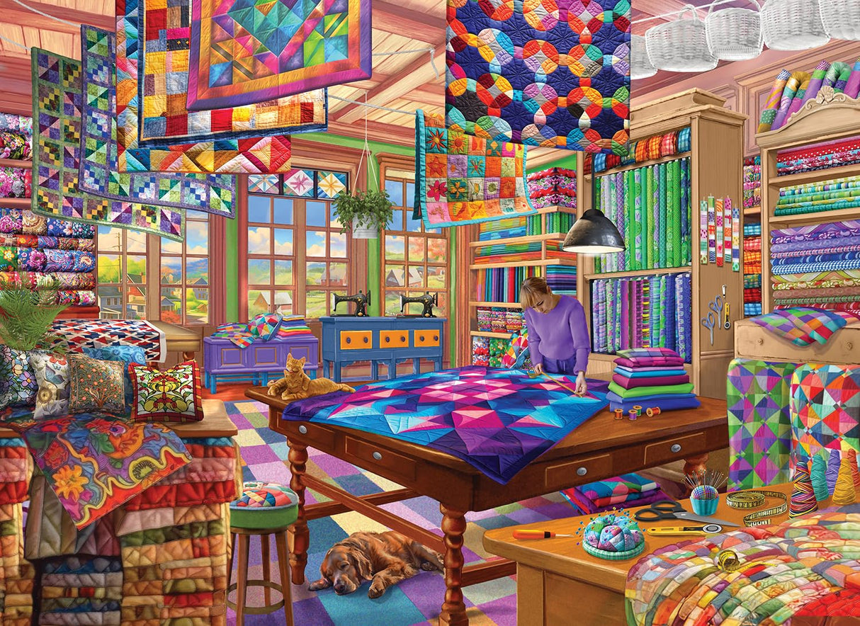 EuroGraphics Quilt Workshop Jigsaw Puzzle EuroGraphics