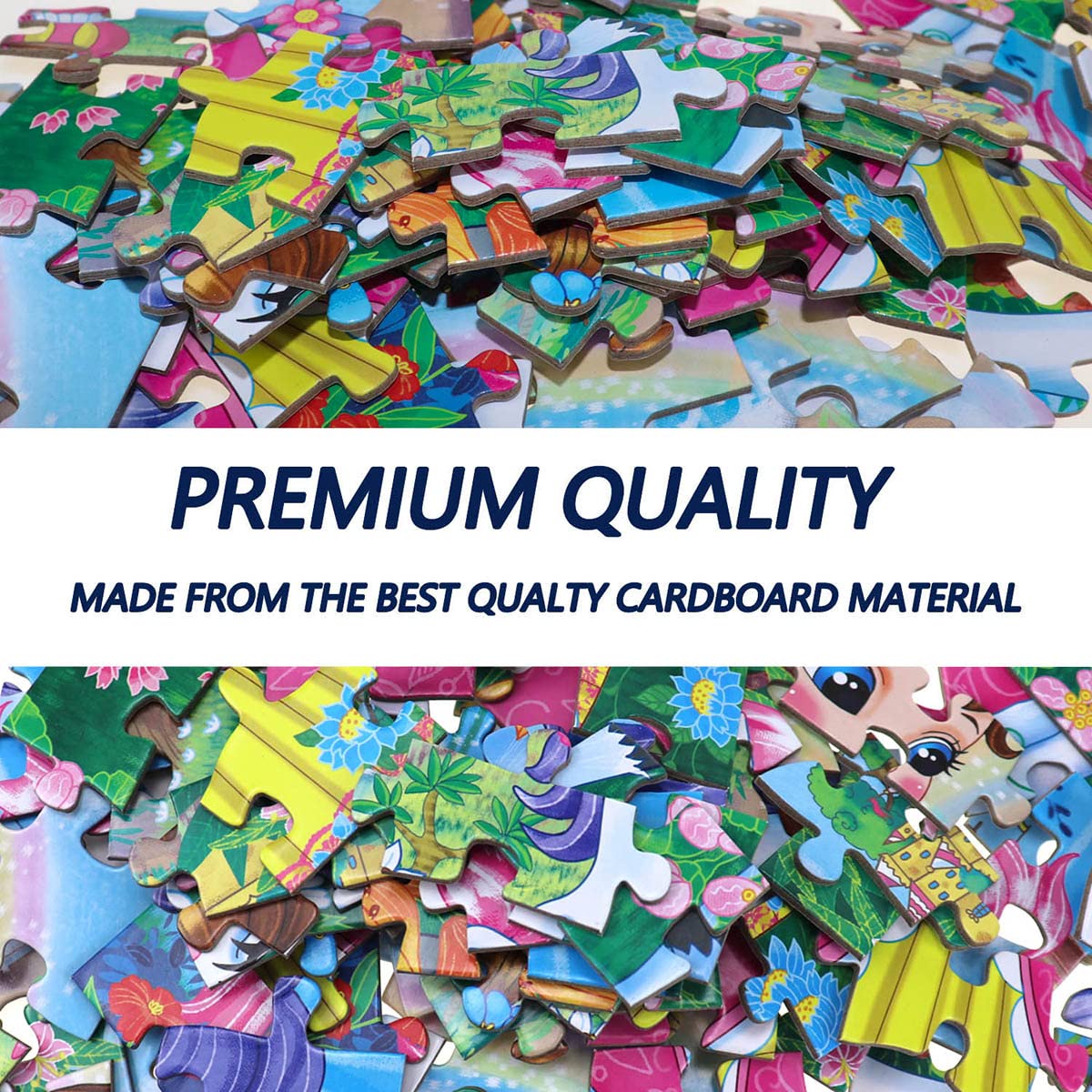 Puzzles for Kids Ages 4-8 Year Old - Princess & Unicorns,100 Piece Jigsaw Puzzle for Toddler Children Learning Educational Puzzles Toys RANSUNN