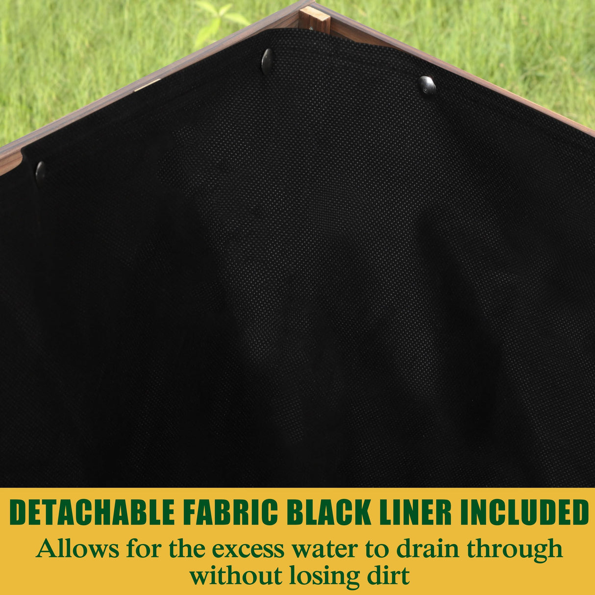 Yardenaler 6x3x2FT Raised Garden Bed for Vegetable and Flower with Legs, Large Outdoor Elevated Wood Planted Box with Liner, Backyard and Patio, Rustic Brown Yardenaler