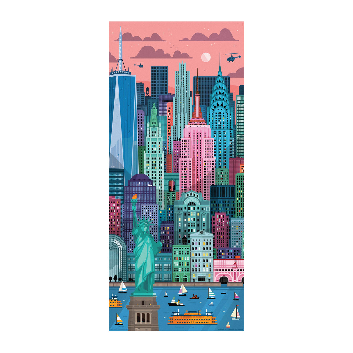 Genuine Fred NEW YORK by Little Friends of Printmaking, 1000 piece puzzle Sur La Table