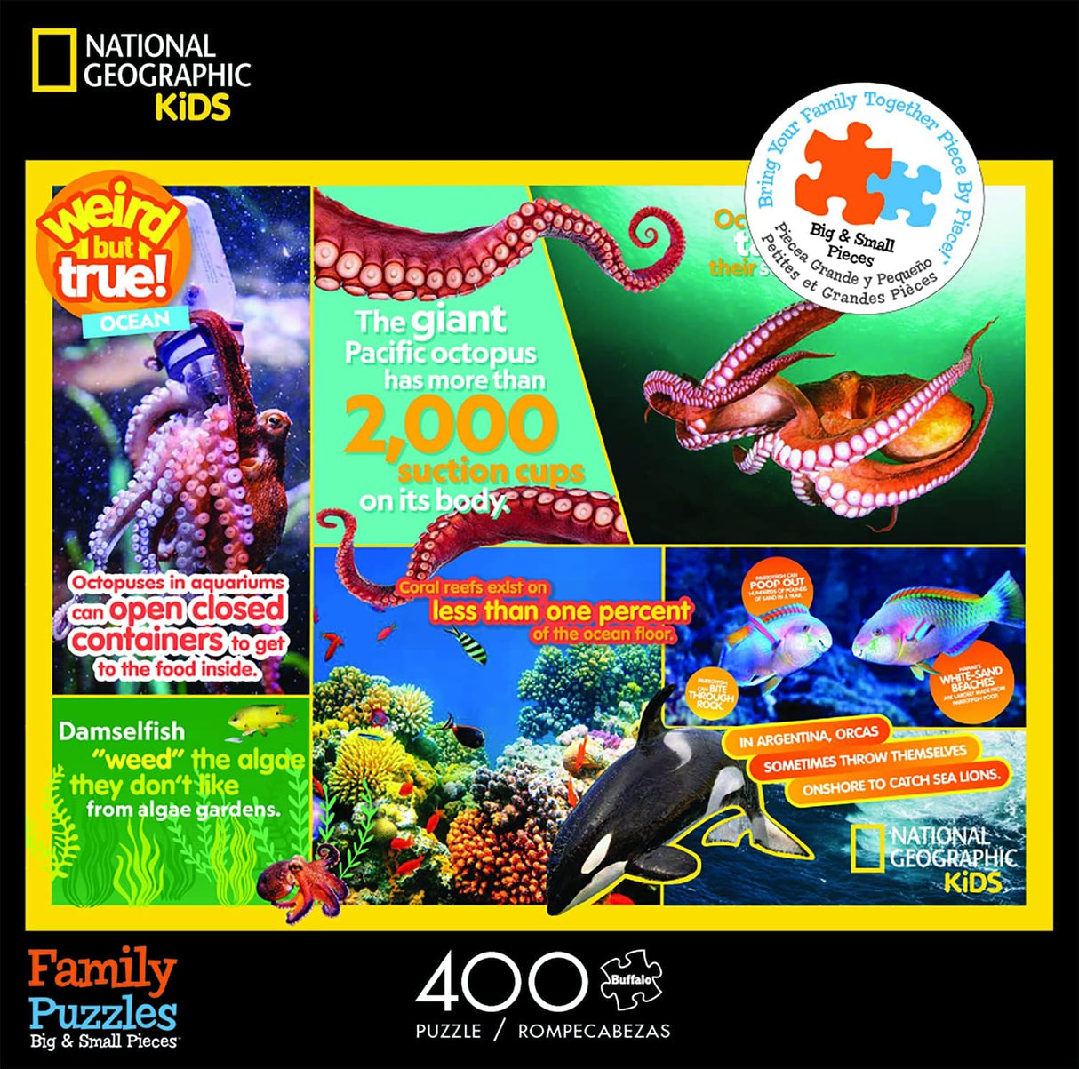 Buffalo Games - NAT Geo - Ocean - 400 Piece Jigsaw Puzzle for Families Challenging Puzzle Perfect for Game Nights - Finished Puzzle Size is 21.25 x 15.00 Buffalo Games