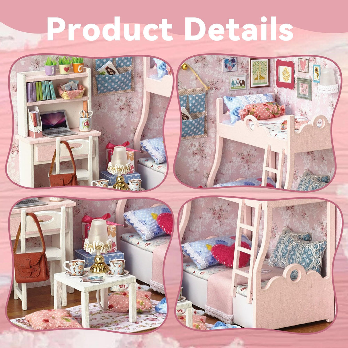 Flever Dollhouse Miniature DIY House Kit Creative Room with Furniture and Cover for Romantic Artwork Gift(Mood for Love) Flever