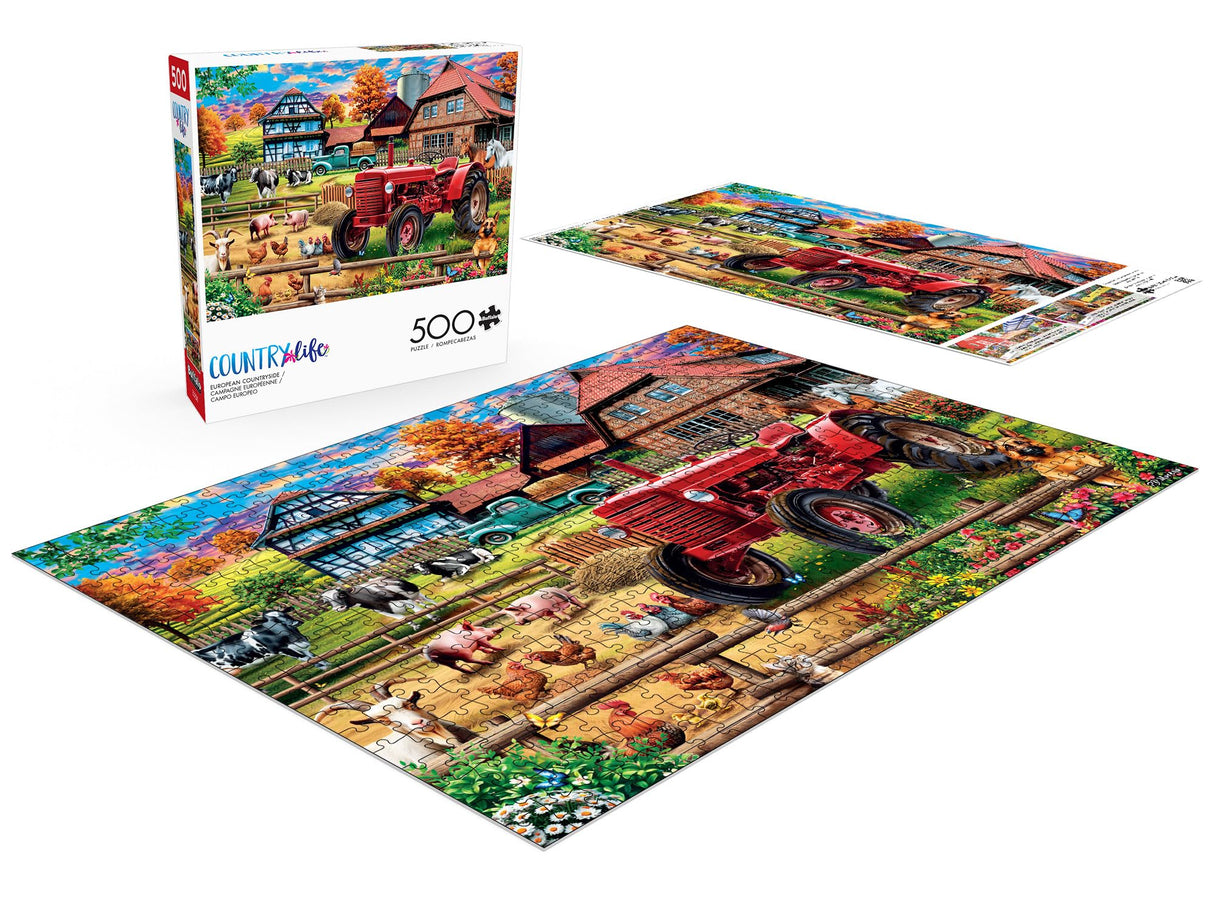 Buffalo Games - PD Moreno - European Countryside - 500 Piece Jigsaw Puzzle for Adults -Challenging Puzzle Perfect for Game Nights - Finished Size is 21.25 x 15.00 Buffalo Games