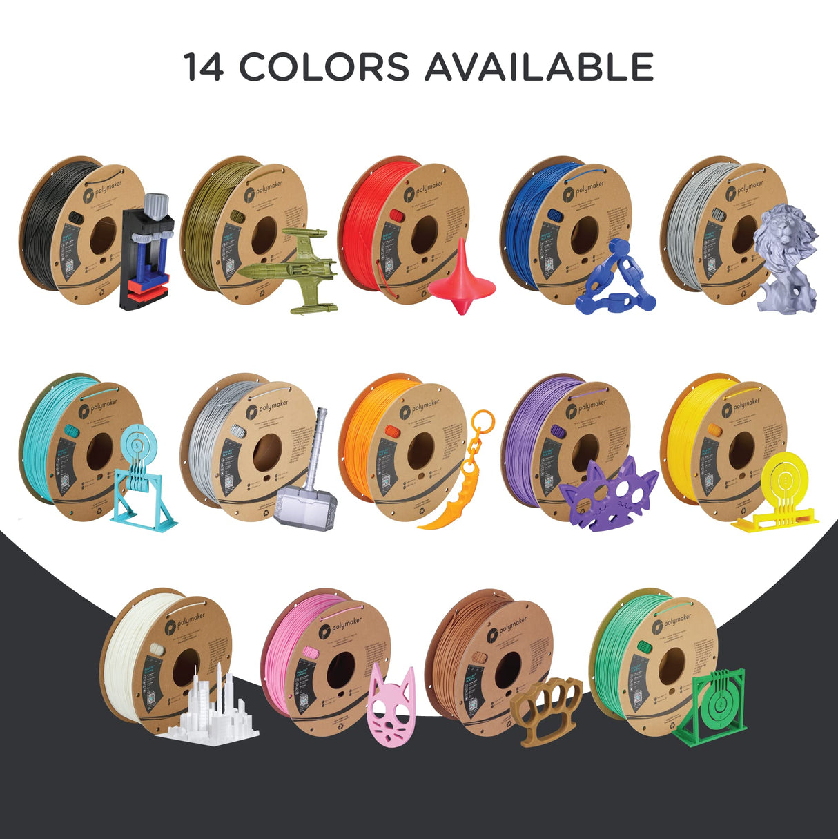 Polymaker PLA PRO Filament 1.75mm, Tough & High Rigidity Army Green 1.75mm 1kg Cardboard Spool - PolyLite PLA PRO 3D Printer Filament 1.75mm, Print with Most 3D Printers Using 3D Filament POLYMAKER