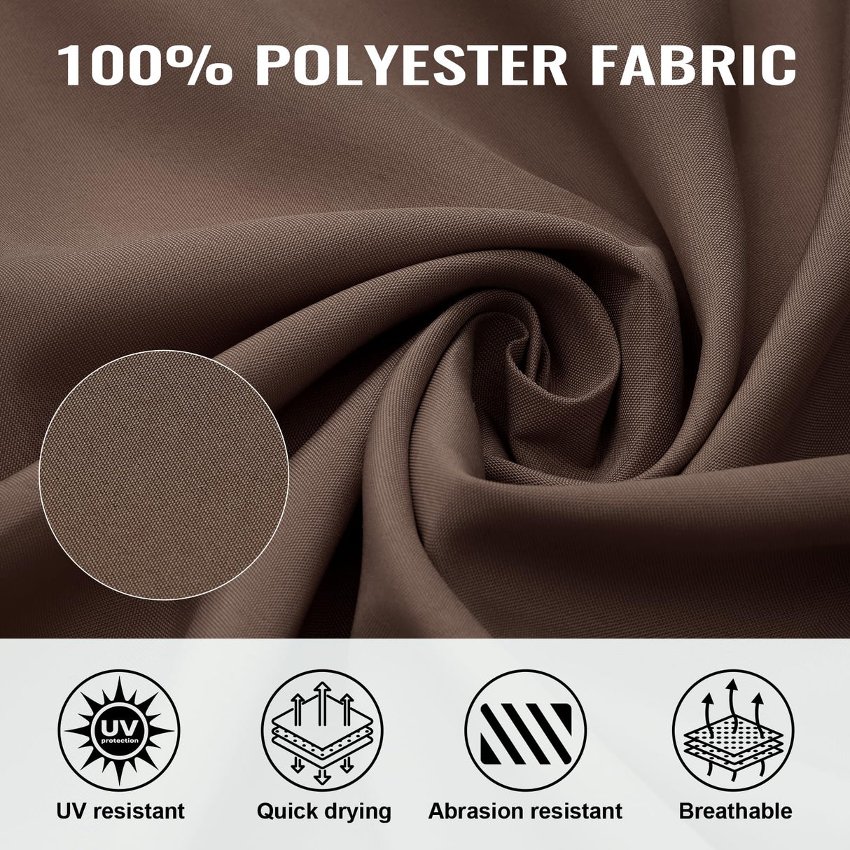 COWVIE 4-Panel 12' x 16' Gazebo Replacement Curtains, Patio Privacy Sidewalls with Double Zipper, Replacement for Outdoor Gazebo Canopy (Curtain Only) COWVIE