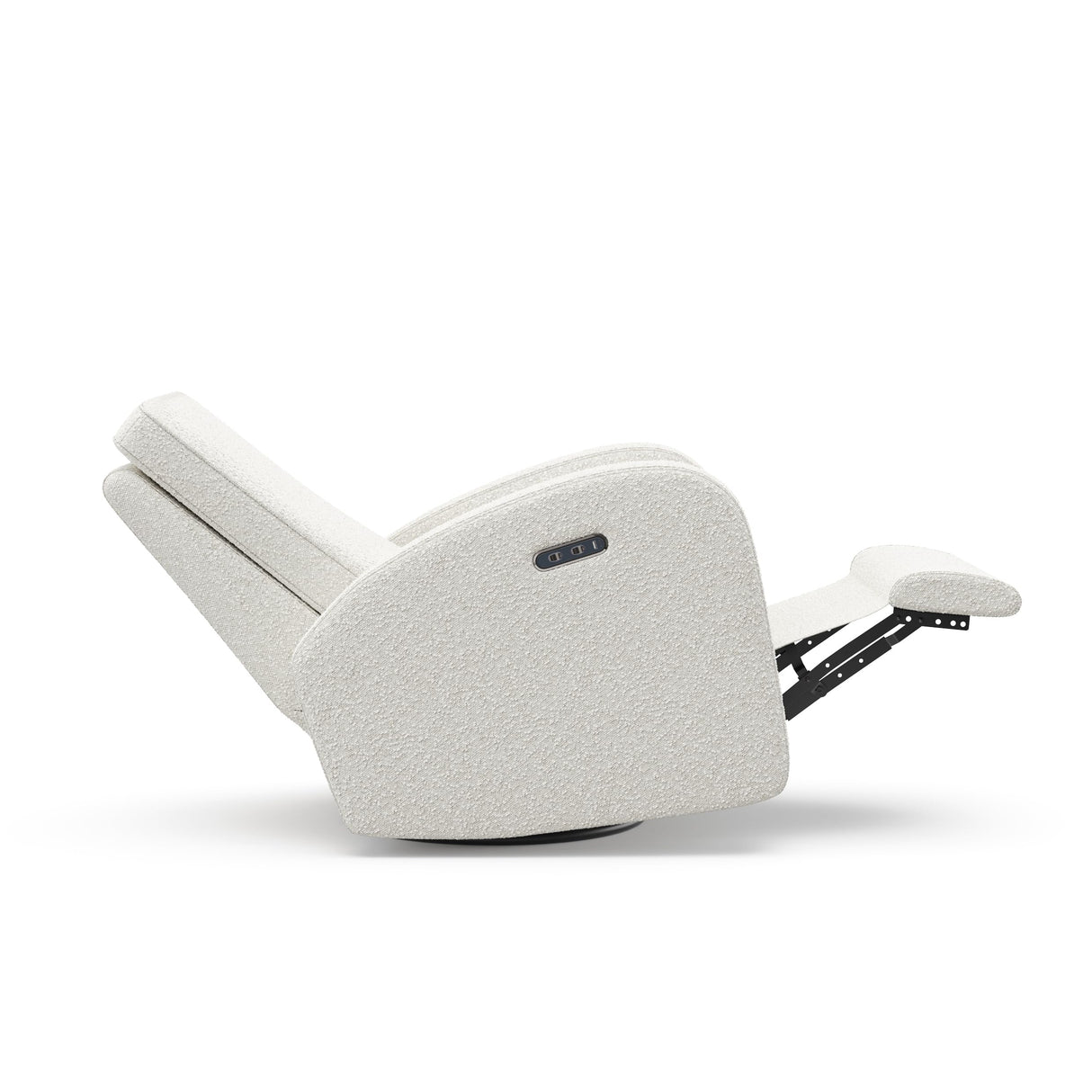 Storkcraft Santa Monica Power Recliner Swivel Glider (Ivory Boucle) – Effortless Electronic Power Recline, USB-A & USB-C Charger STORKCRAFT