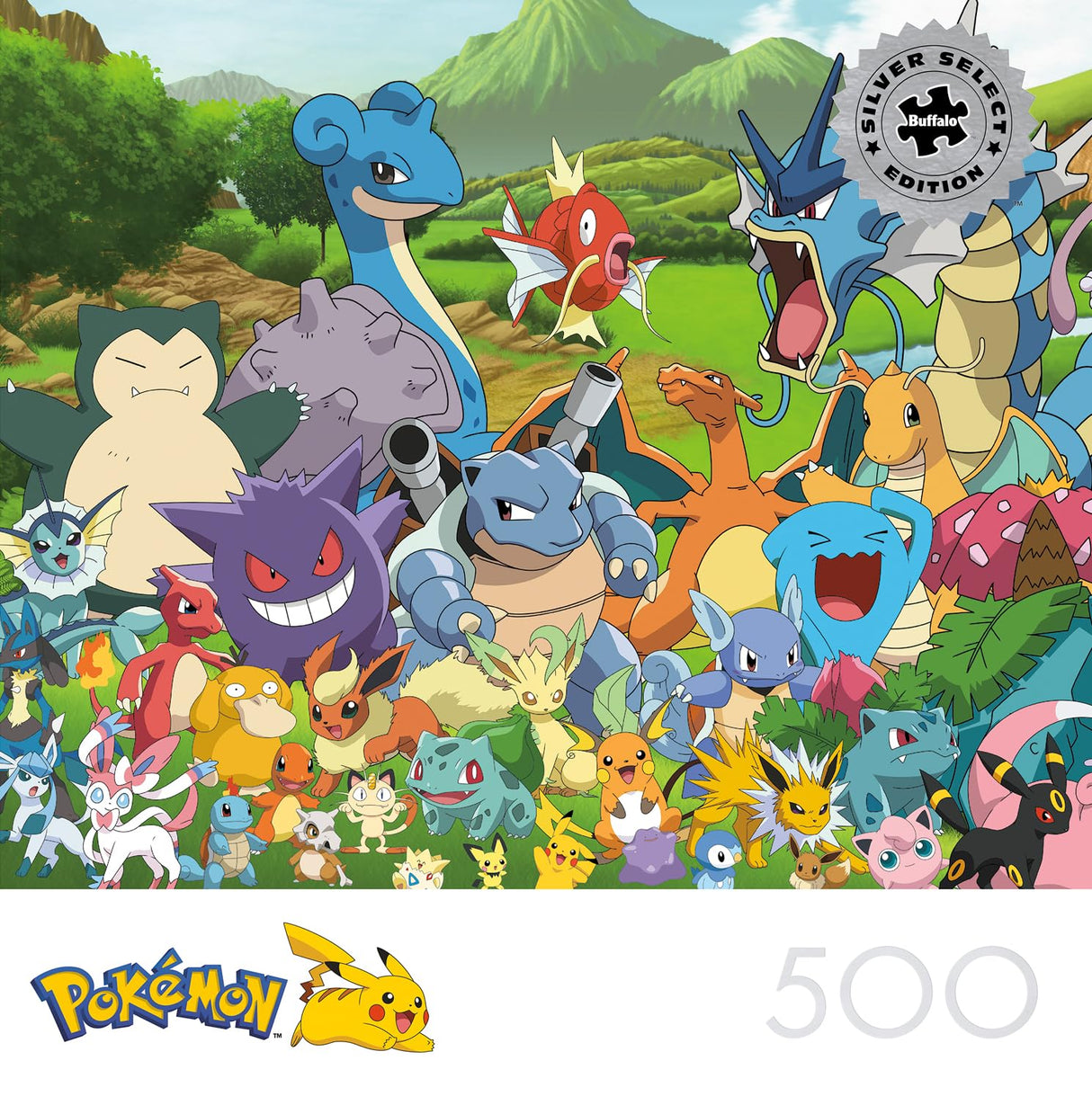 Buffalo Games - Pokemon - Favorites Group - 500 Piece Jigsaw Puzzle for Adults -Challenging Puzzle Perfect for Game Nights - Finished Size is 21.25 x 15.00 Buffalo Games