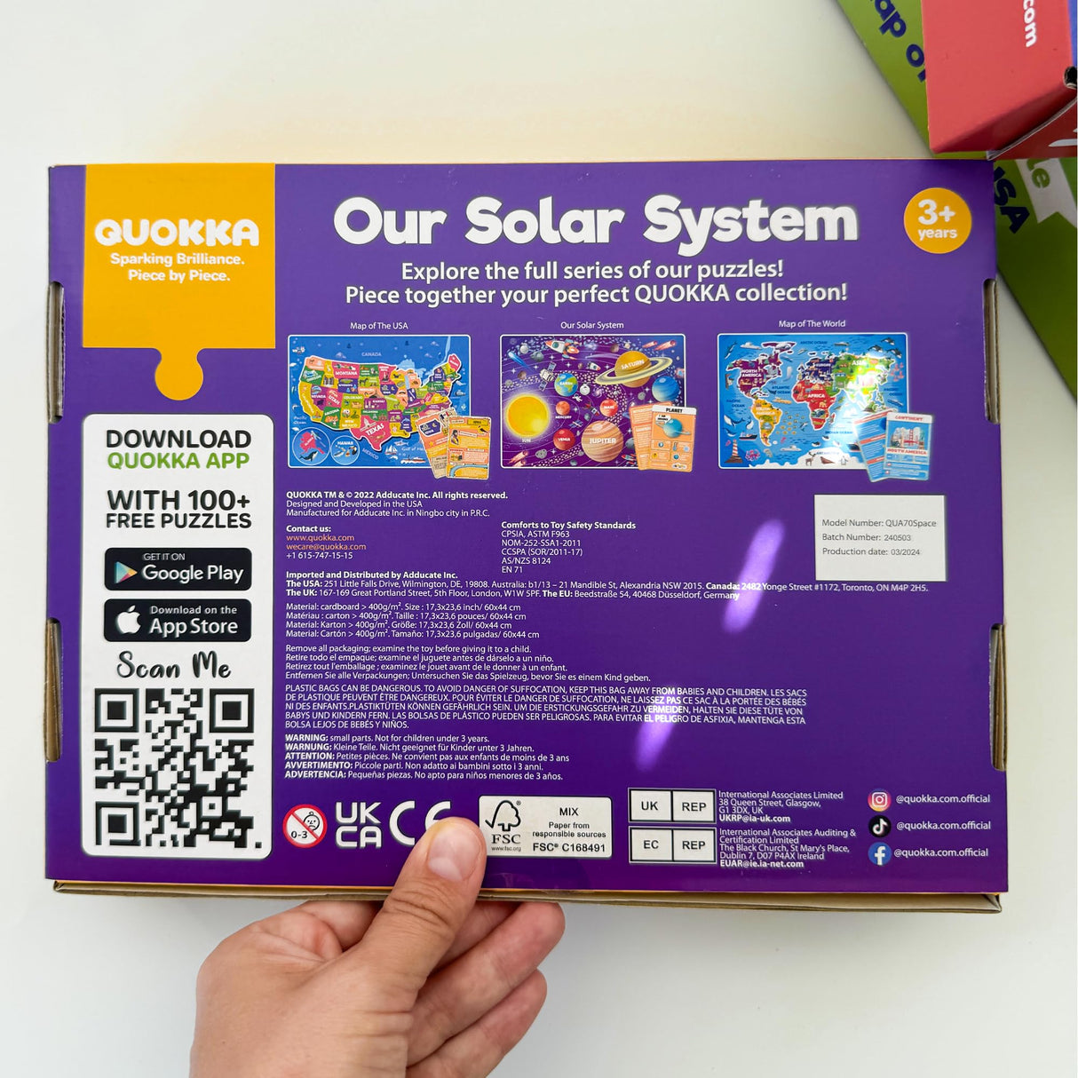 QUOKKA Puzzles for Kids Ages 8-10 - 150 Pcs Jigsaw Puzzles for 6-8 Year Olds - 400+ Facts on 50 Double-Sided Flashcards | Learn Space | Education Activity Gift - Shaped Puzzles for Toddlers 4-6 QUOKKA