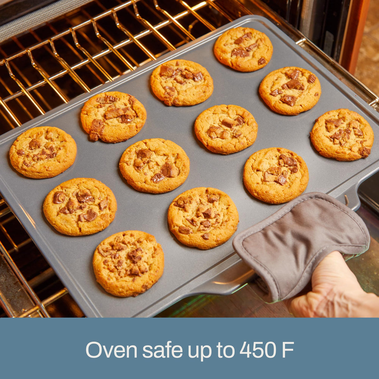 All-Clad Pro-Release Nonstick Bakeware Set 3 Piece Oven Safe 450F Half Sheet, Cookie Sheet, Muffin Pan, Cooling & Baking Rack, Round Cake Pan, Loaf Pan, Baking Pan Grey All-Clad