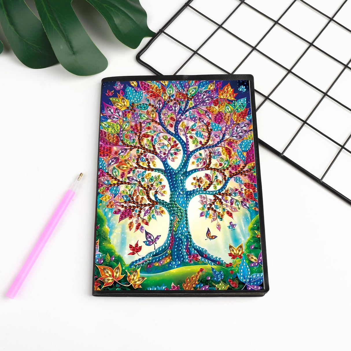 DIY Diamond Painting Notebook Kit, Enchanted World, Special Shaped Diamond Art Notebook Journal Sketchbook for Writing & Drawing Focart