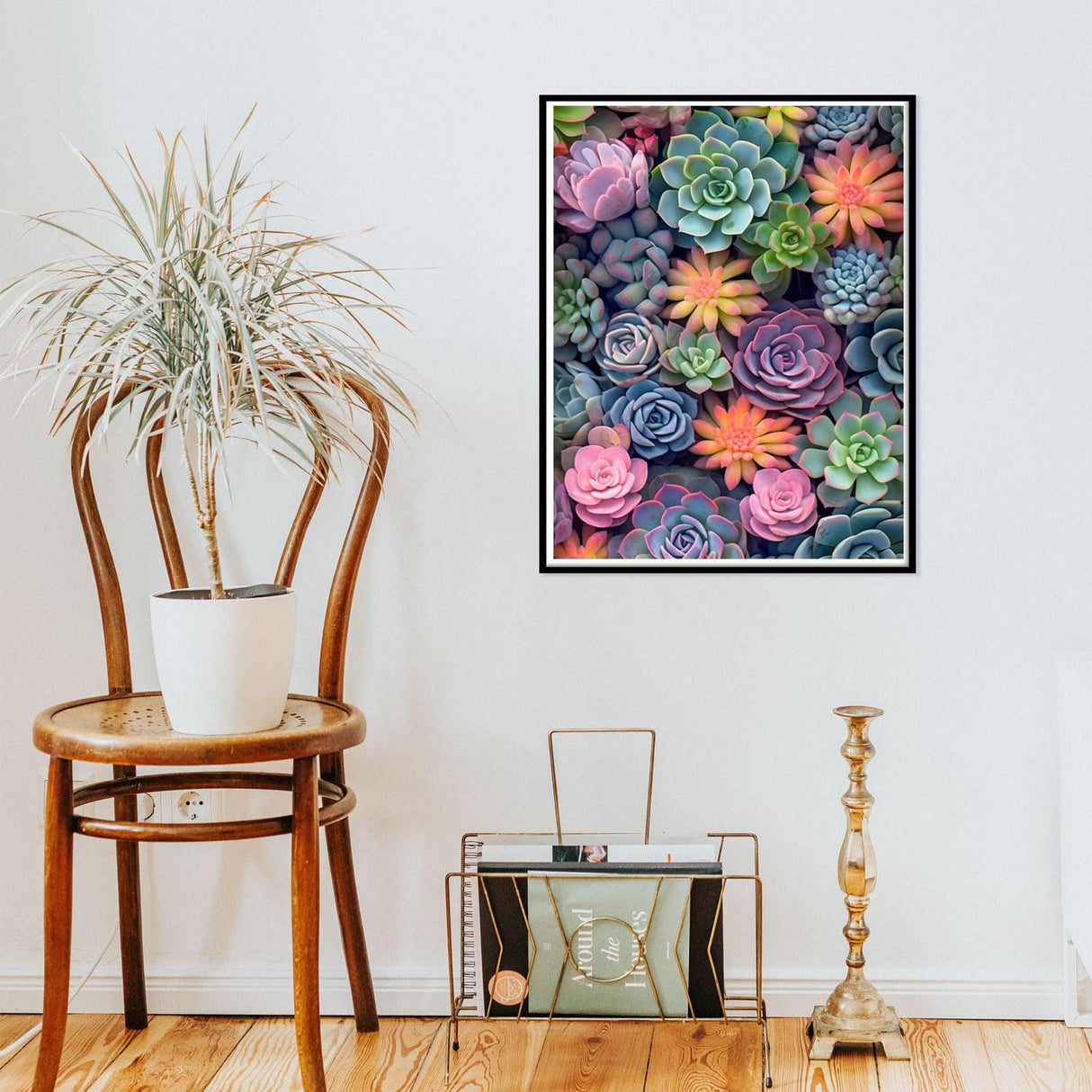 Succulents Squares Drill Diamond Painting-Succulent Squares Diamond Art,DIY Gem Art for Adults Succulent Plant Square Diamond Painting and Crafts for Gifts and Home Wall Decor 12x16inch Ausanrl