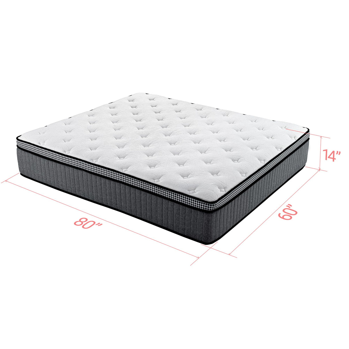 LegacyAmerhome Queen Mattress, 14in Hybrid Queen Size Mattresses in a Box with Cool Gel Memory Foam, Pocket Springs for Motion Isolation, Medium Firm Matress, CertiPUR-US, 100-Night Trial, 60"x80"x14" LegacyAmerhome