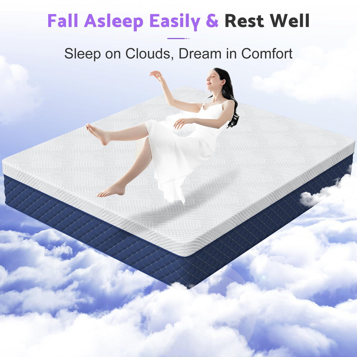 Twin Mattresses, 12 Inch Hybrid Twin Mattress in a Box, Memory Foam and Individual Pocket Spring Breathable Comfort for Sleep Supportive and Pressure Relief, CertiPUR-US, 39"*75"*12" Slumber Castle