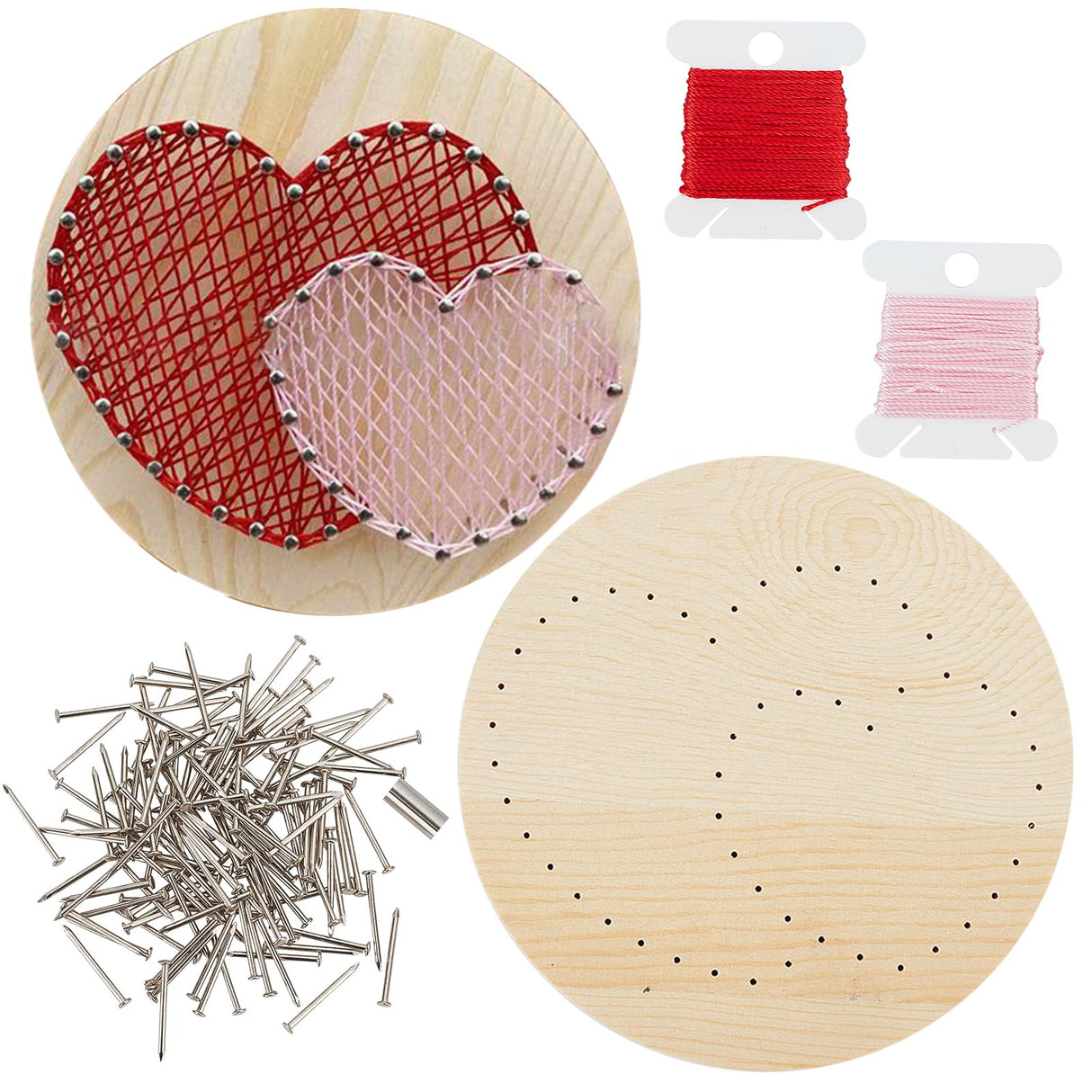 GORGECRAFT Heart String Art Kit Craft Cupcake All Necessary Accessories and Frame for Adults Crafts Kit Arts Projects Home Wall Decorations Unique Gift Wall Decor GORGECRAFT