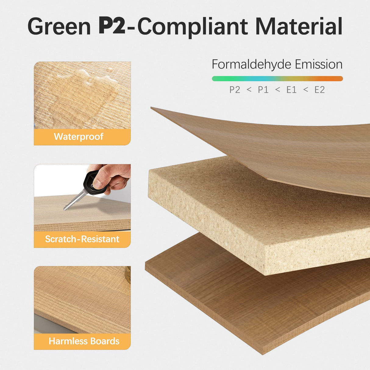 JAXPETY Set of 2 Modern Wood Nightstand, Bedside Table with Drawer, Night Stand, End Table with Solid Wood Legs for Bedroom Home, Brown JAXPETY