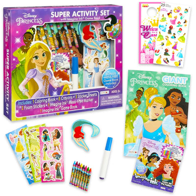 Disney Princess Ultimate Activity Set - Bundle with Disney Princess Imagine Ink Coloring Books, Stickers, Games, Puzzles, Drawing and More | Disney Princess Activities for Girls, Kids
