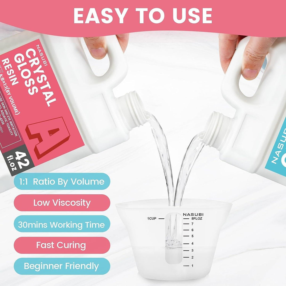 (84OZ Clear Epoxy Resin Set - Upgraded High Gloss Epoxy Resin and Hardener, Minimal Bubbles, UV Resistant, Self-Leveling, 2 Part Casting Resin Kit WoodArtSupply