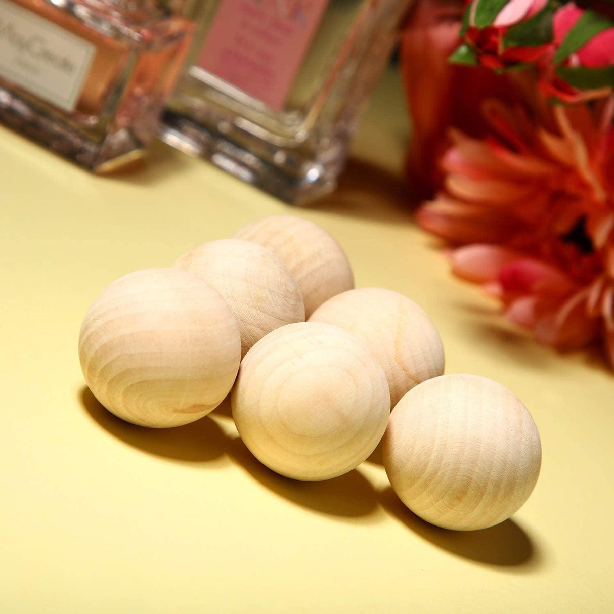 88 Pieces Wood Ball Wood Craft Balls Unfinished round Wooden Balls for DIY Craft Projects Jewelry Making Art Design in 5 Sizes WoodArtSupply