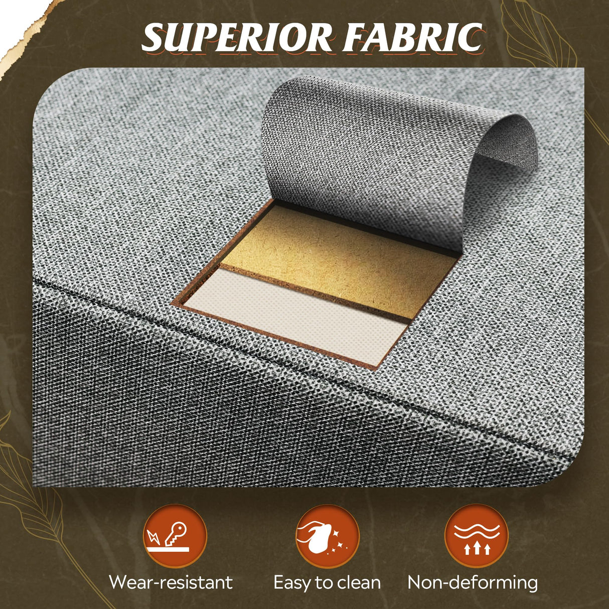 WLIVE Dresser with 4 Drawers, Storage Tower, Organizer Unit, Fabric Dresser for Bedroom, Hallway, Entryway, Closets, Sturdy Steel Frame, Wood Top, Easy Pull Handle, Dark Grey WLIVE