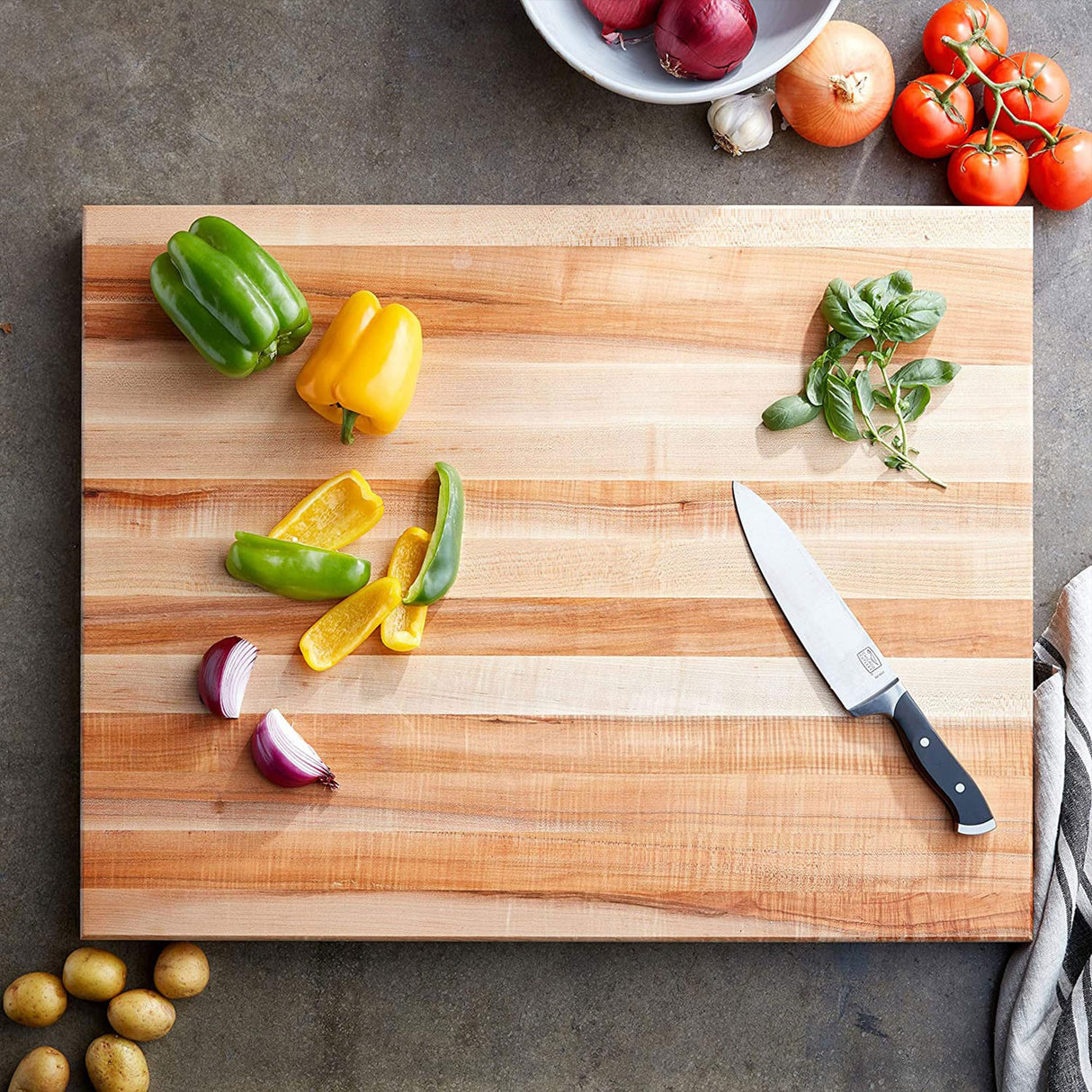 John Boos Maple Wood Cutting Board for Kitchen Prep 30 Inches x 23 Inches, 2.25 Inches Thick Reversible End Grain Rectangular Charcuterie Boos Block John Boos