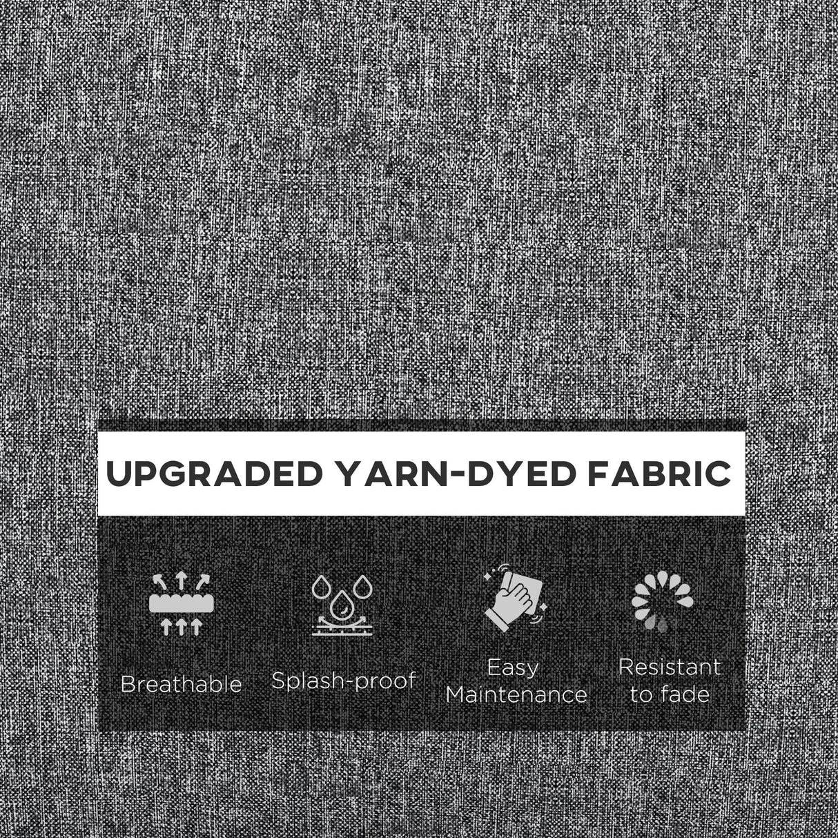 Outsunny 4-Piece Patio Chair Cushion and Back Pillow Set, Seat Replacement Patio, Cushions Set for Outdoor Garden Furniture, Gray Outsunny