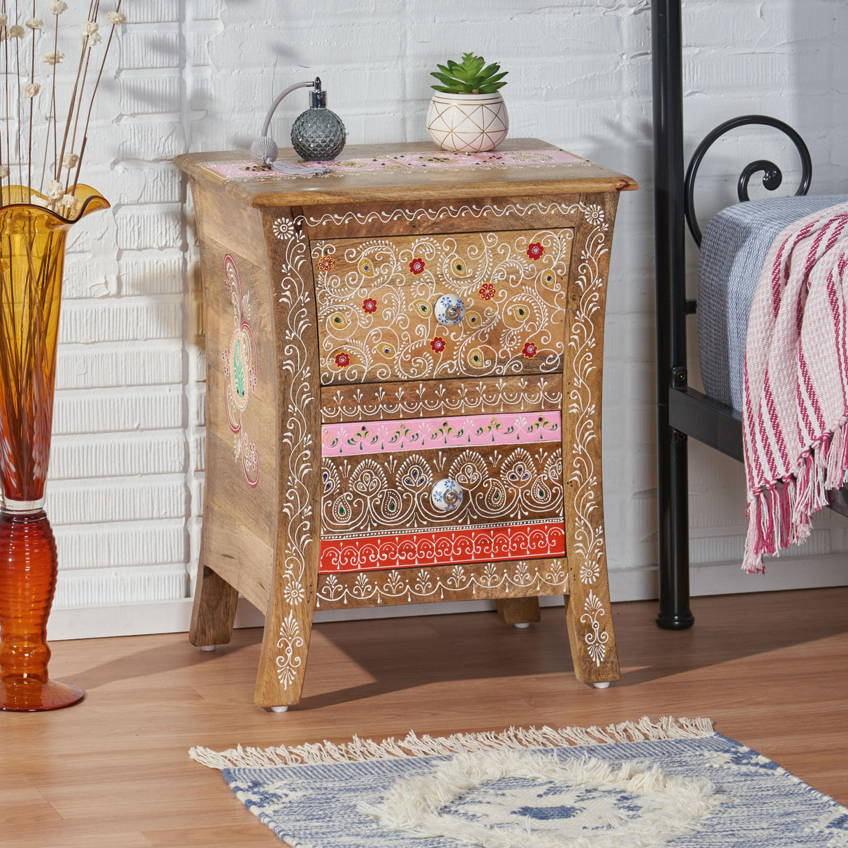 Christopher Knight Home 313646 NIGHTSTAND, 13.25 in x 19 in x 24 in, Natural Christopher Knight Home