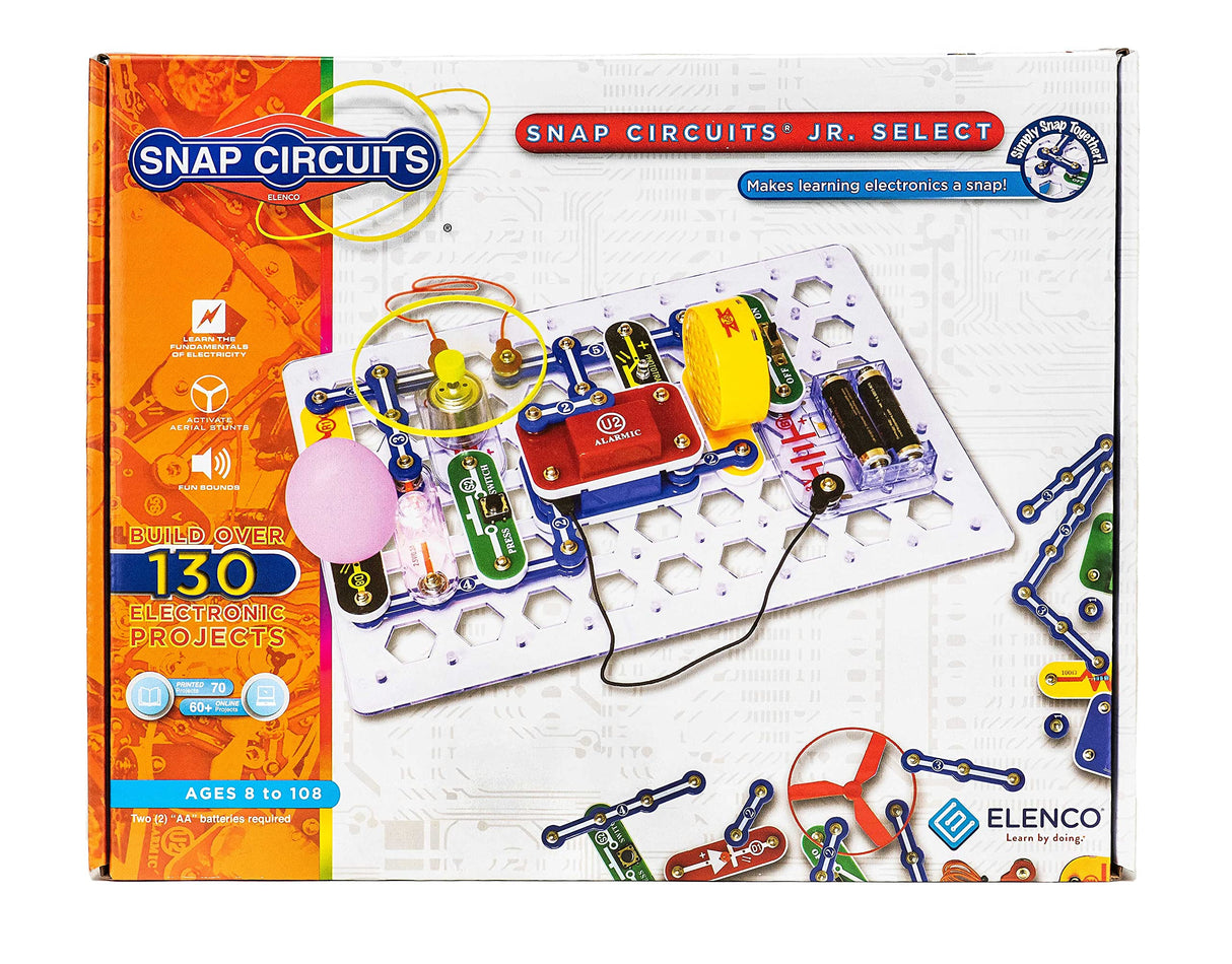 Snap Circuits Jr. Select SC-130 Electronics Exploration Kit | Over 130 Projects | Full Color Project Manual | 30+ Parts | STEM Educational Toys for Kids 8+ Snap Circuits