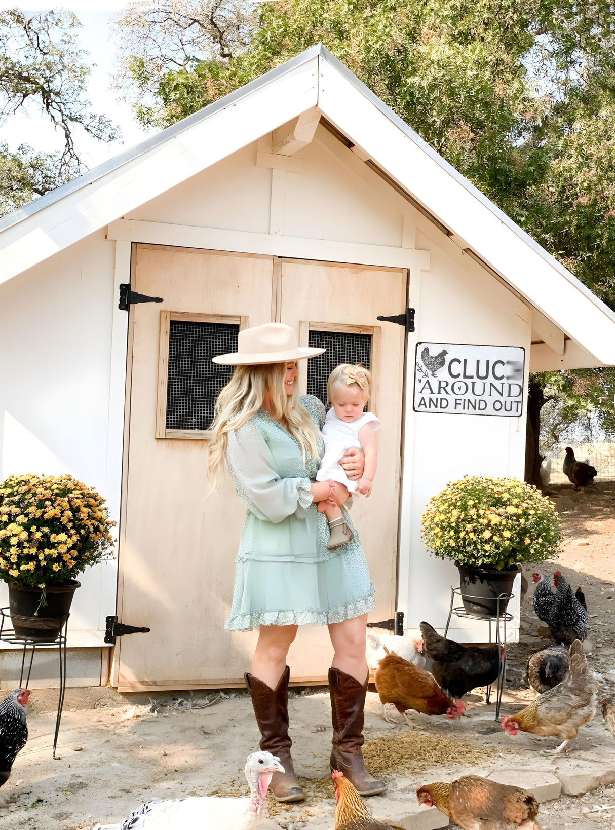 Smilelife Funny Chicken Gifts Chicken Cluck Around and Find Out Tin Sign for Home Farm Chicken Coop Farmhouse Kitchen Garden Decor 8 X 12 Inch (3021) Smilelife