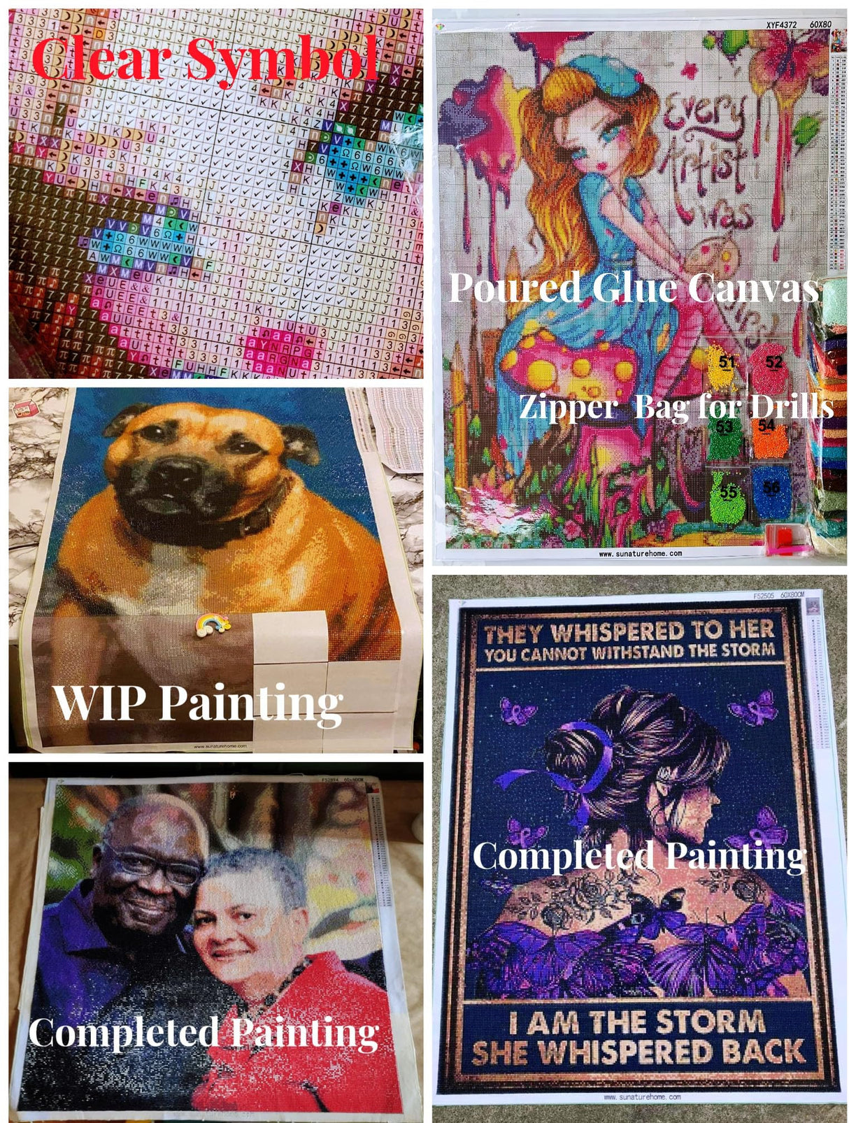 Sunature Diamond Painting Art 5D Full Square Round Drills Unicorn Diamond Painting Kits 50x70cm(19.7"X27.6") (Full Round Drill,50x70cm(19.7"X27.6")) SunatureDPArt