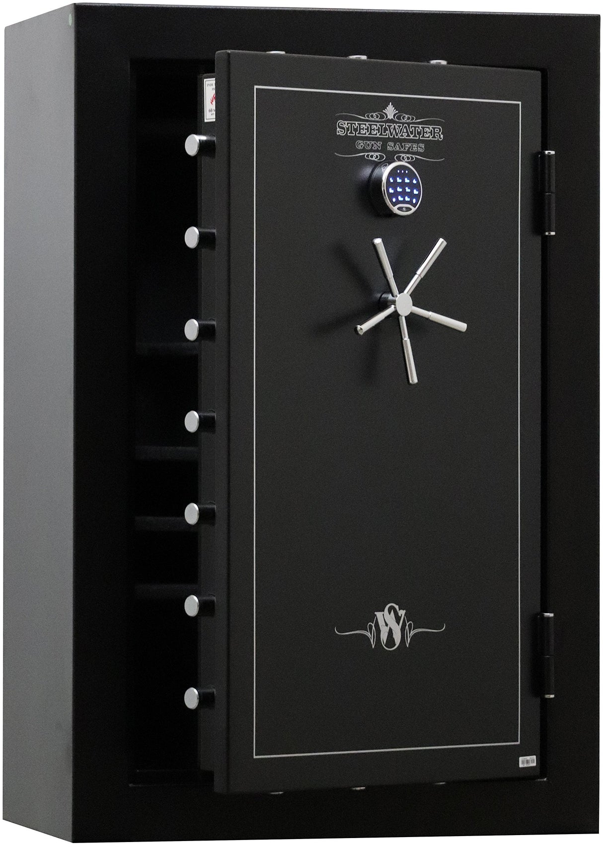 STEELWATER GUN SAFES New Improved Heavy Duty E.M.P Proof, 39 Long Gun, 60 MInute Fire Protection, Auto LED LIghts, Dehumidifier, Door Organizer, Interior Outlet, for Rifles and more. AMLD593924-EMP Steelwater Gun Safes