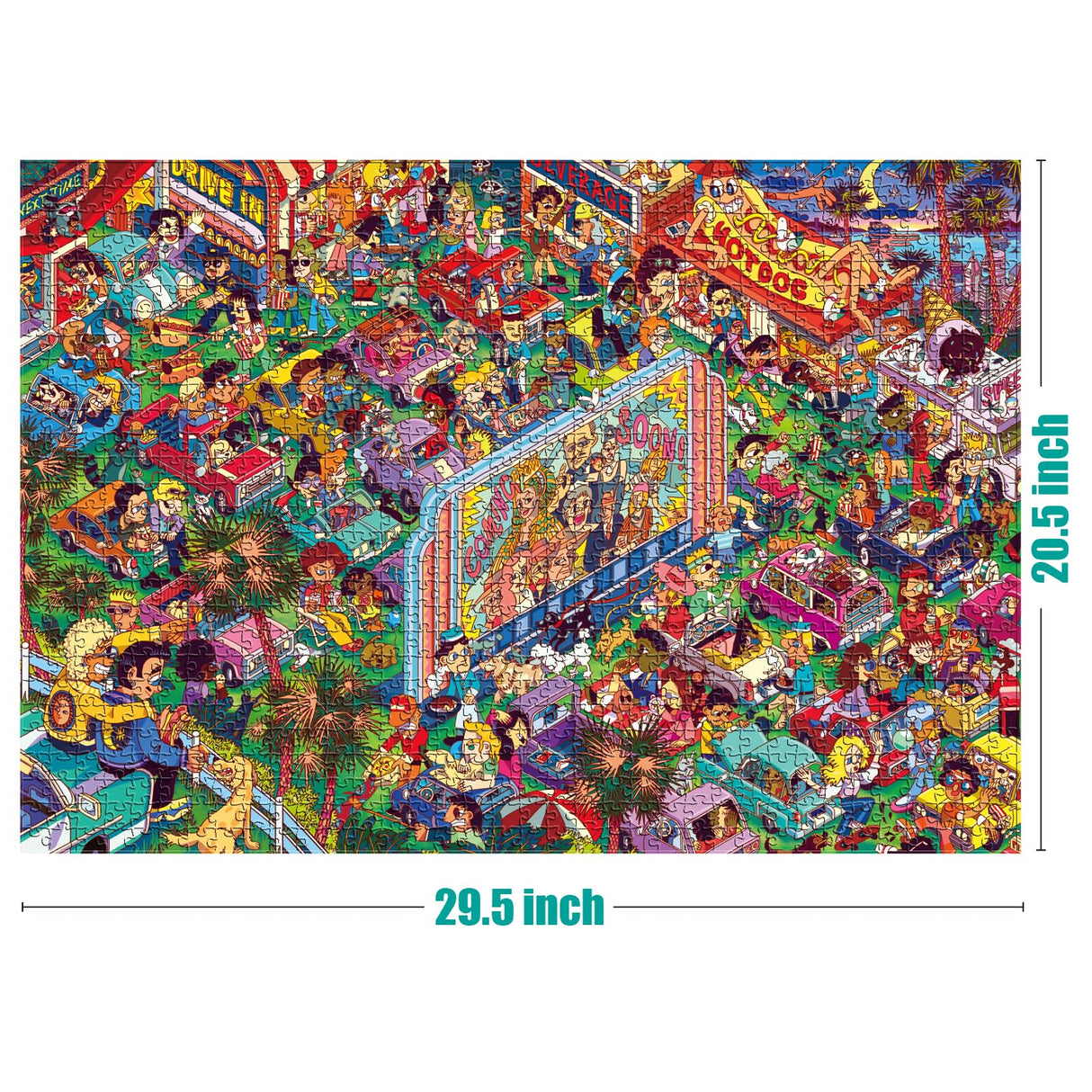 Antelope - 1000 Piece Puzzle for Adults, Drive-in Movie Jigsaw Puzzles 1000 Pieces - 1000 Pieces High Resolution, Matte Finish, Smooth Edging, No Dust Puzzle ANTELOPE