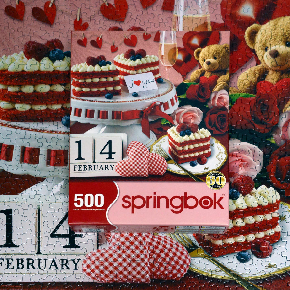 Springbok Valentines Day 500 Piece Jigsaw Puzzle for Adults and Families - Greaty Family Game Night Activity - Unique Precision Fit Pieces - Made in The USA Springbok
