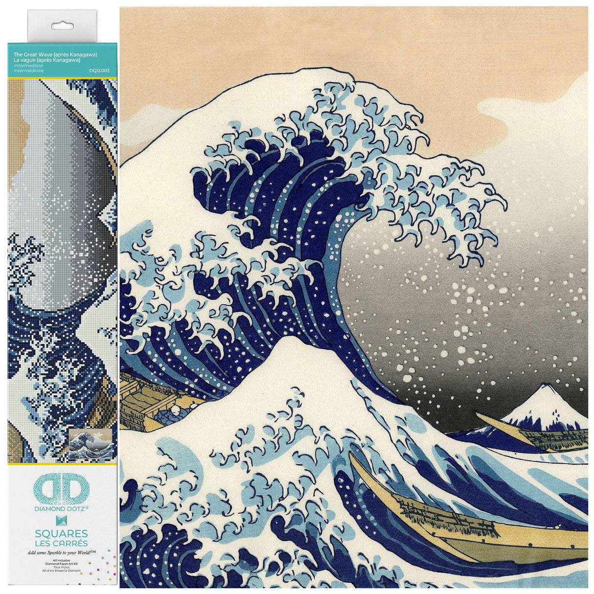 DIAMOND DOTZ The Great Wave Off Kanagawa Ocean Diamond Painting Kits for Adults - Diamond Art Kits a Relaxing Creative Craft Kit with Dotz Gems 22.4"x15.4" DIAMOND DOTZ