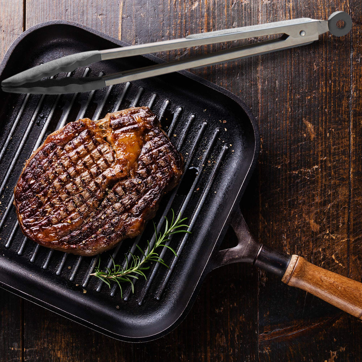 Silicone Kitchen Tongs for Cooking with Silicone Tips, Heat Resistant Tongs for Serving Food, 7-Inch, 9-Inch, 12-Inch Locking Silicone Tongs, Set of 3 Salad Tongs, Grey Kitchen Utensils Culinary Couture