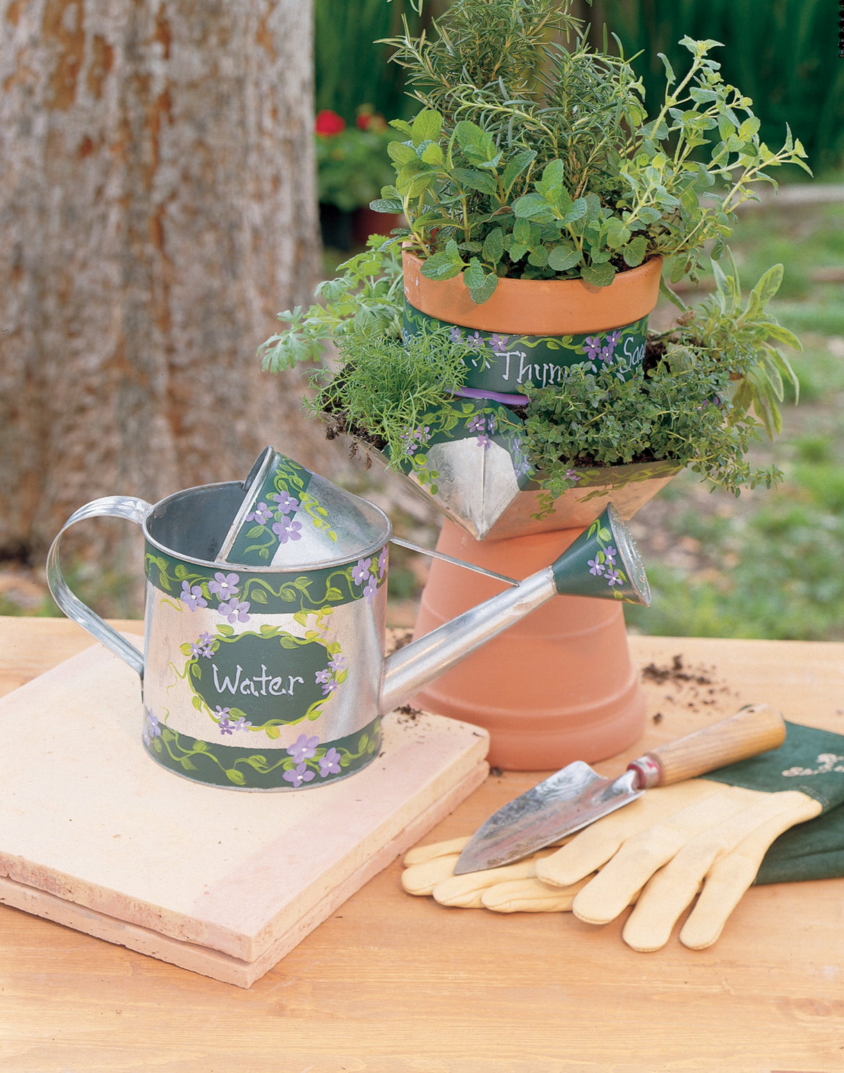 Delta Creative Paint Pots Set with Paint and Brush for Outdoors, (16 Colors) Delta Creative