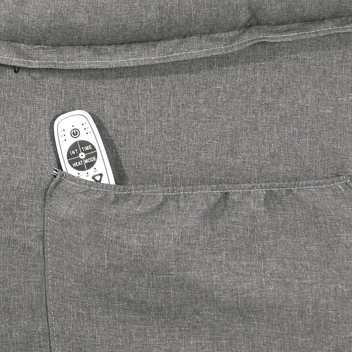 jonpony Oversized Power Lift Recliner Chair for Elderly, Big and Tall Lift Chair with Massage and Heat for Living Room, Fabric Electric Recliner Chairs with 4 Side Pockets, USB Charge Port,Grey jonpony