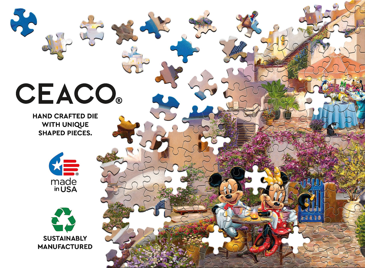 Ceaco - 4 in 1 Multipack - Thomas Kinkade - Disney - Mickey & Minnie - (4) 500 Piece Jigsaw Puzzles Ceaco