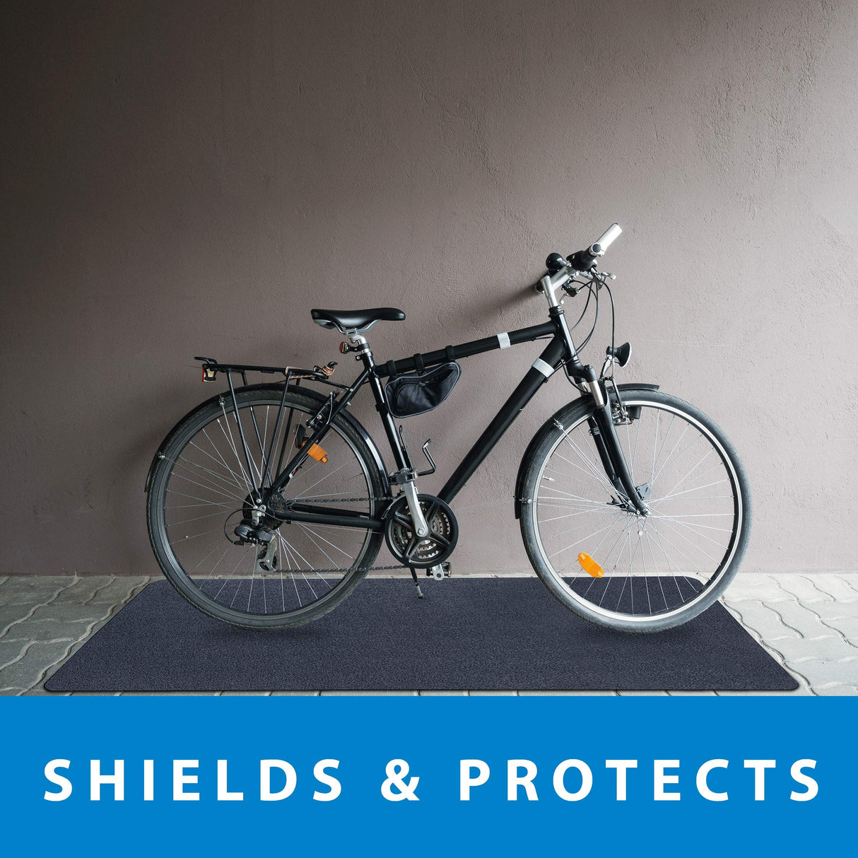 VersaTex Multi-Purpose Recycled Rubber Floor Mat for Indoor or Outdoor Use, Utility Mat for Entryway, Tool Bench, Garage, Under-Sink, Patio, and Door Mat; 36" x 60", Black VERSATEX