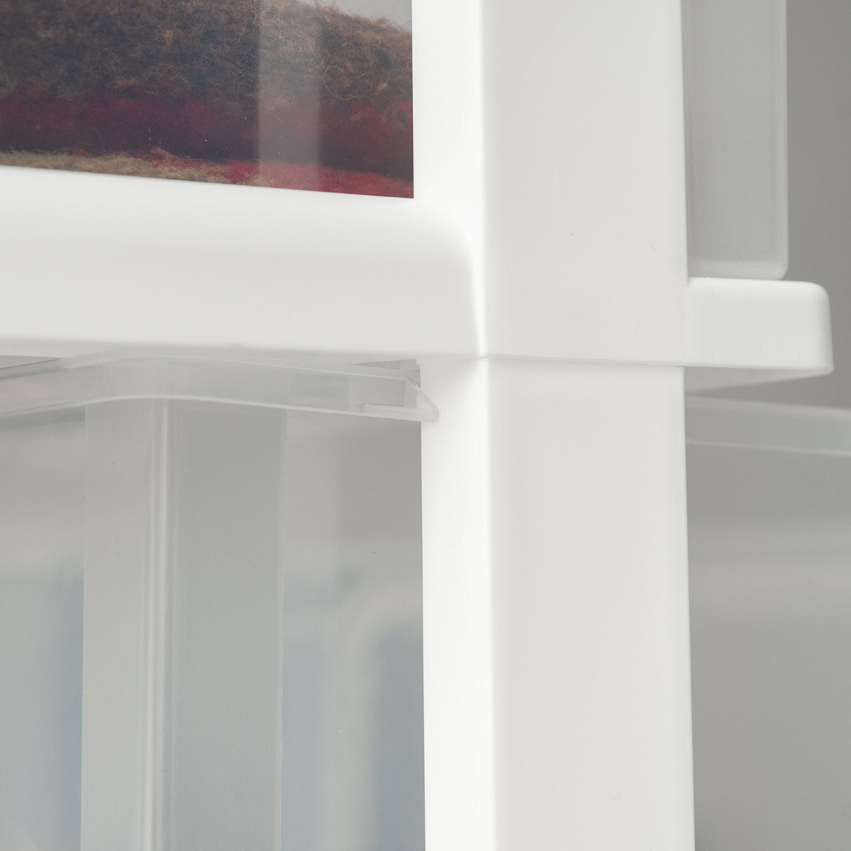 IRIS USA Plastic Drawer Storage Organizer Rolling Cart, with Wheels Casters, 3-Drawers, for Classroom Art Craft Supplies Dresser Closet Bathroom Dorm Bedroom Laundry Room, Wide, White/Clear IRIS