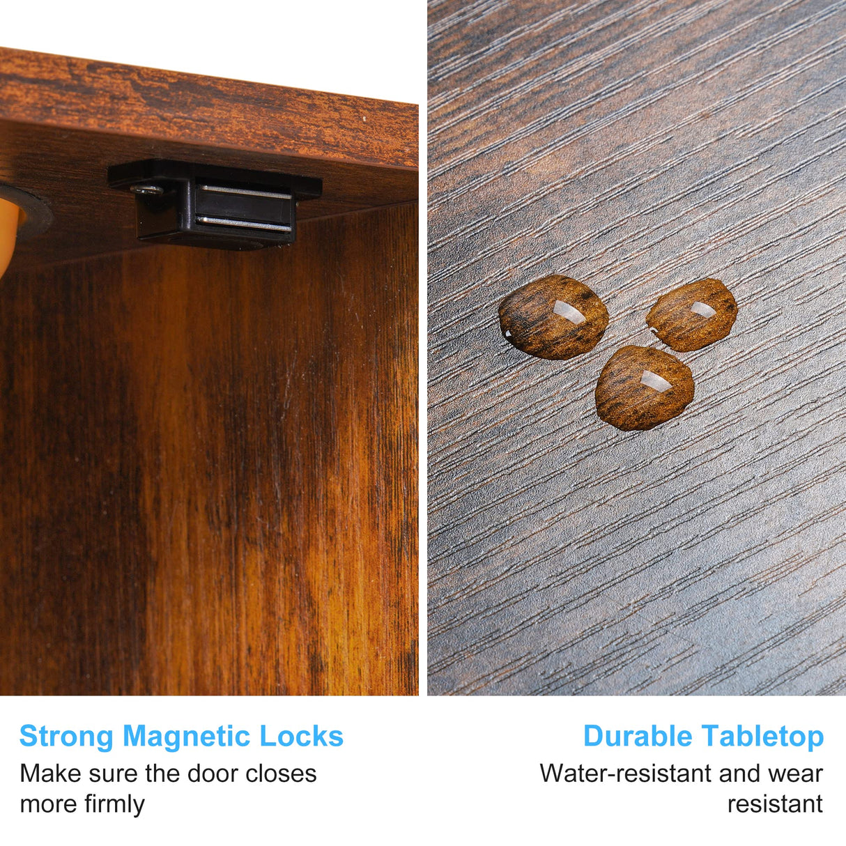 Hey-brother Cat Tree with Litter Box Enclosure, All-in-one Cat Tower for Indoor Cats with Large Hammock, Bed, Food Station, Scratching Posts, Modern Style Pet Furniture, Rustic Brown MPJ100SR Hey-brother