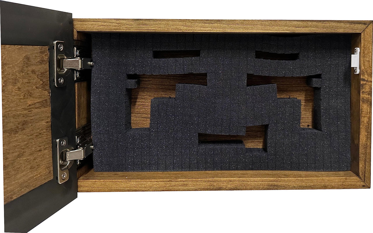 Bellewood Designs Hidden Gun Safe - Faith Over Fear Wall Gun Safe - Hidden Wall Storage - Wood Gun Cabinet - Handcrafted Religious Gun Concealment Furniture - Christian Hidden Gun Storage Bellewood Designs