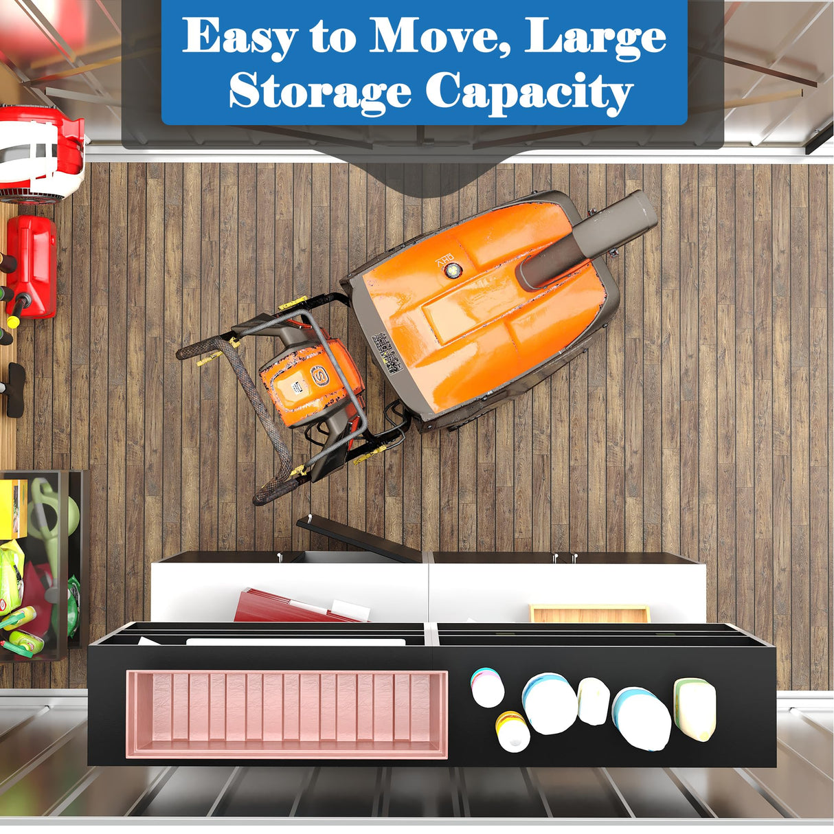 TIMWNER Outdoor Storage Shed, 6' × 4' FT Metal Storage Shed with Updated Frame Structure and Lockable Doors, Waterproof Shed for Backyard, Patio, Garden, Brown TIMWNER