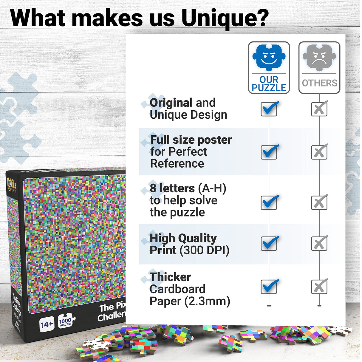 Jigsaw Puzzles 1000 Pieces Difficult Puzzles for Adults Get Your Challenging Jigsaw Puzzle for Adults 28x20 Inches (Pixel) TOOLILA