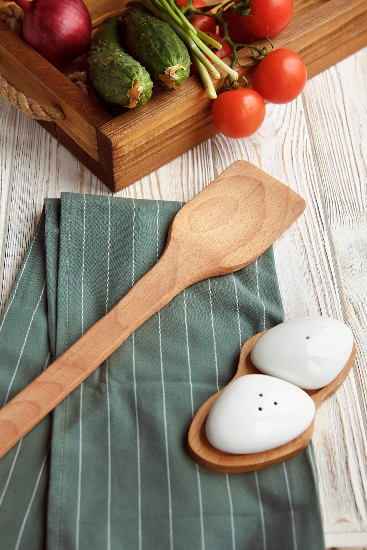 ECOSALL Large Wooden Spoon - 18-inch Heavy Duty Cajun Stir Paddle for Cooking in Big Pots & Wall Décor - Big Spoon For Brewing, Grill, Mixing, Stirring - Solid Natural Hard Wood Long Spatula. ECOSALL