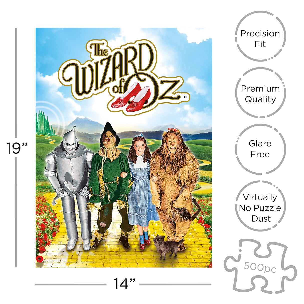 AQUARIUS Wizard of Oz Puzzle (500 Piece Jigsaw Puzzle) - Officially Licensed Wizard of Oz Merchandise & Collectibles - Glare Free - Precision Fit - 14 x 19 Inches AQUARIUS